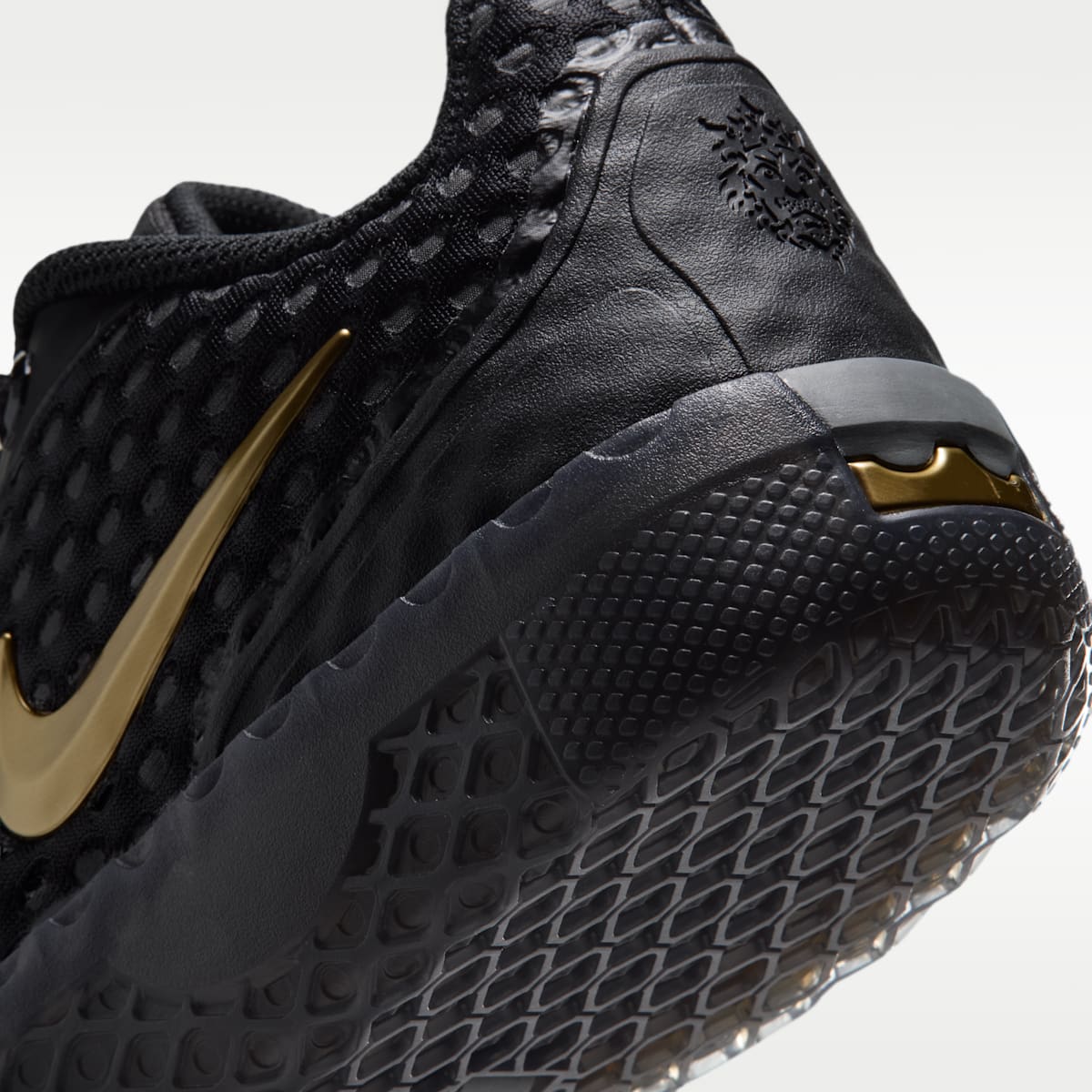 LeBron Witness X Big Kids' Basketball Shoes - Black/Black/Iron Grey/Metallic Gold