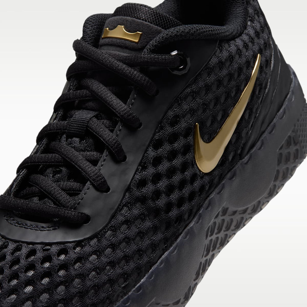 LeBron Witness X Big Kids' Basketball Shoes - Black/Black/Iron Grey/Metallic Gold