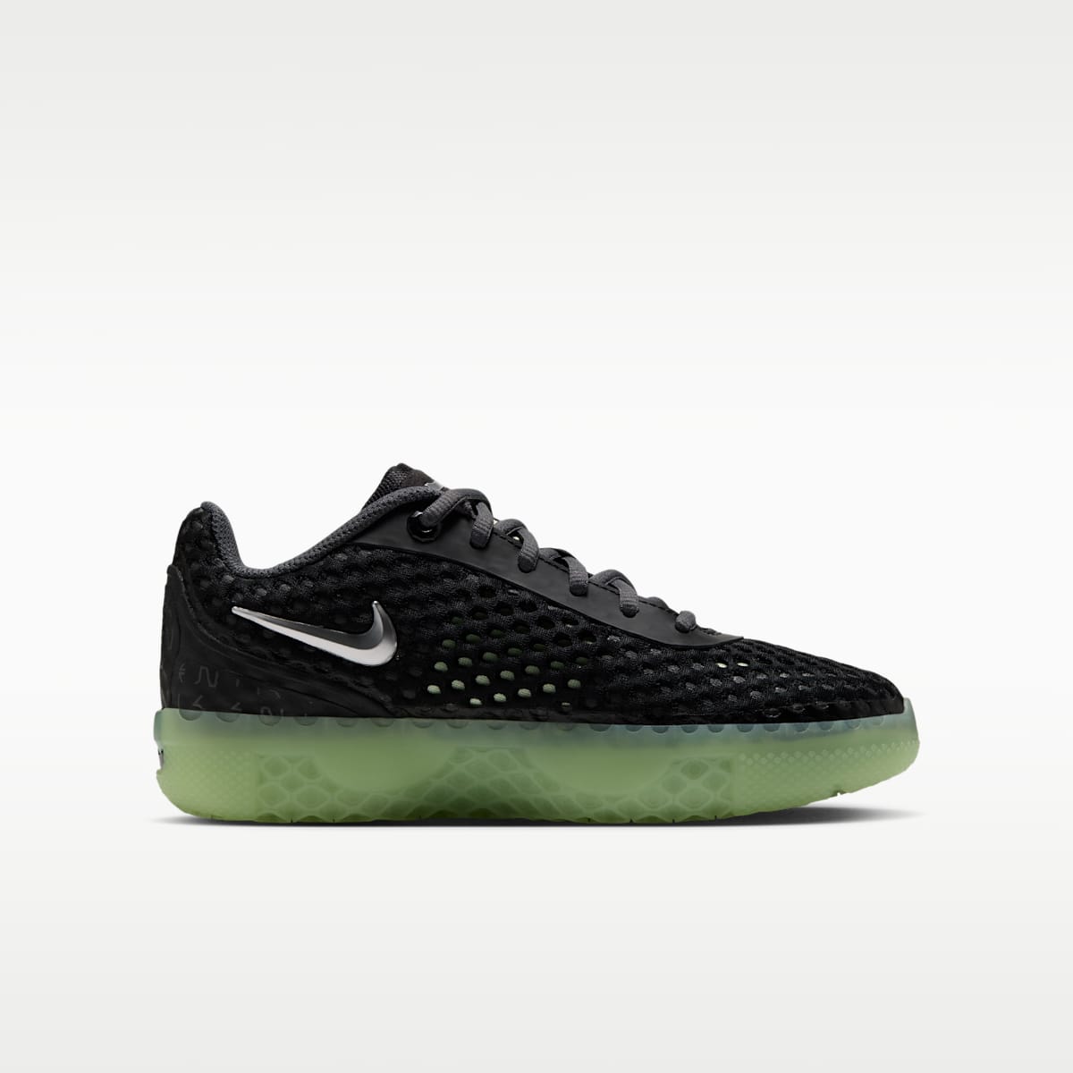 LeBron Witness X Big Kids' Basketball Shoes - Black/Barely Volt/Steam/Metallic Silver