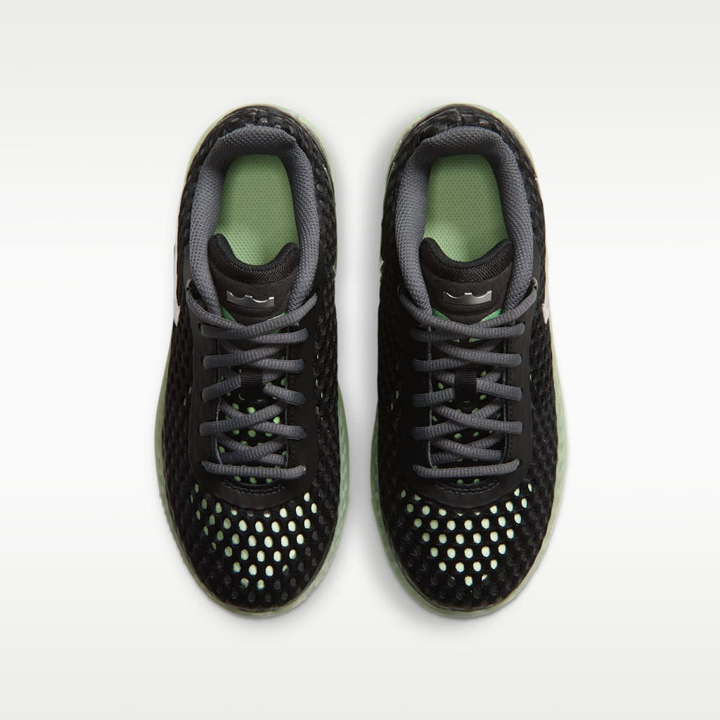 LeBron Witness X Big Kids' Basketball Shoes - Black/Barely Volt/Steam/Metallic Silver
