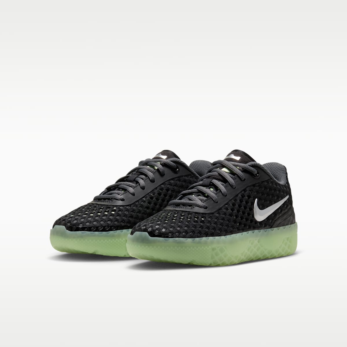 LeBron Witness X Big Kids' Basketball Shoes - Black/Barely Volt/Steam/Metallic Silver