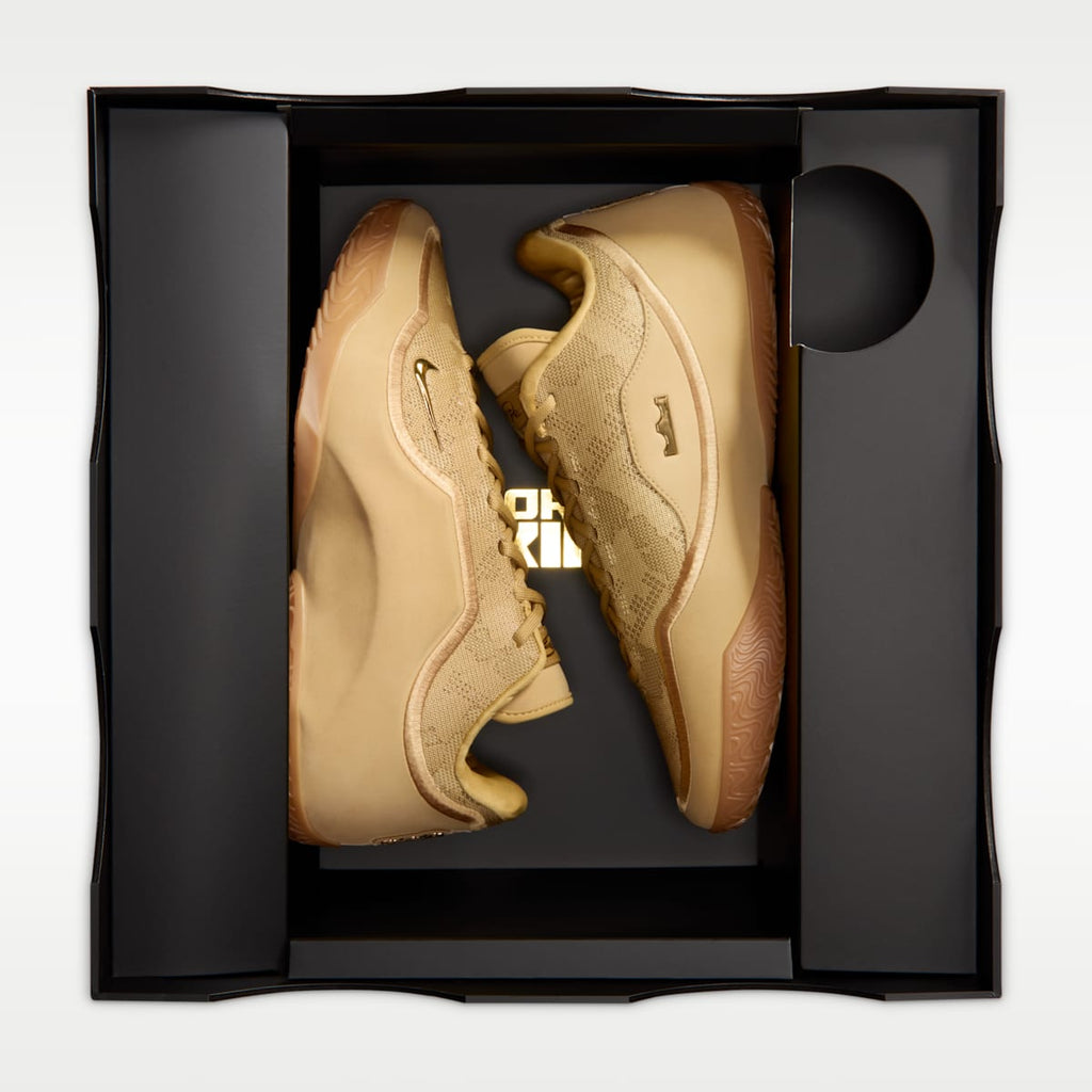 Women's LeBron XXIII "Honor Society" Basketball Shoes - Wheat Gold/Gum Medium Brown/Magic Ember/Wolf Grey