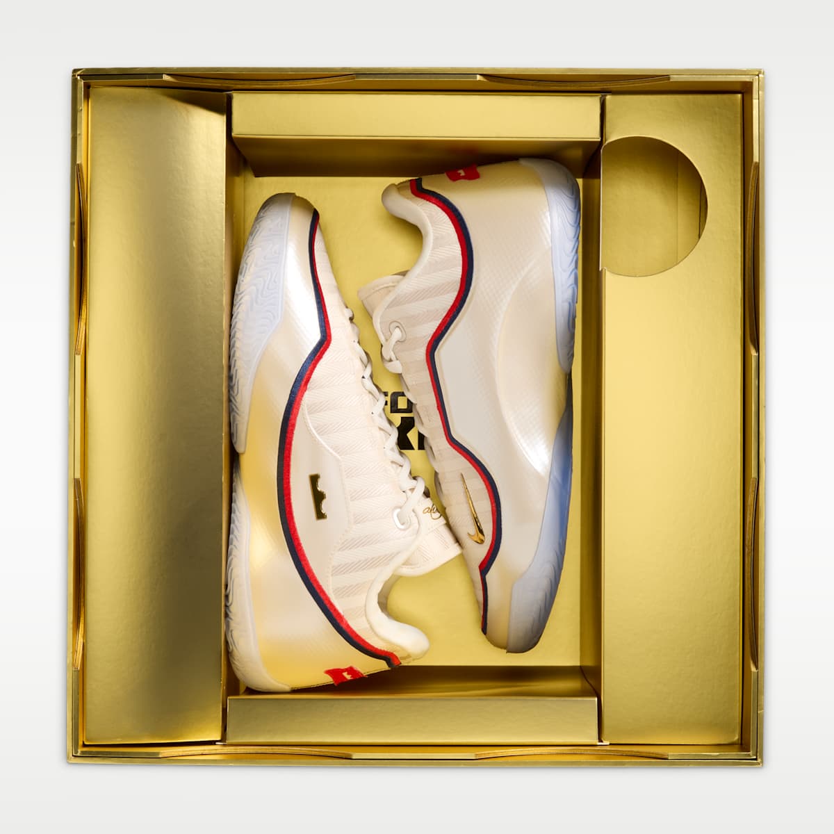 LeBron XXIII "Old Glory" Basketball Shoes - Pale Ivory/University Red/Midnight Navy/Metallic Gold - Image 13