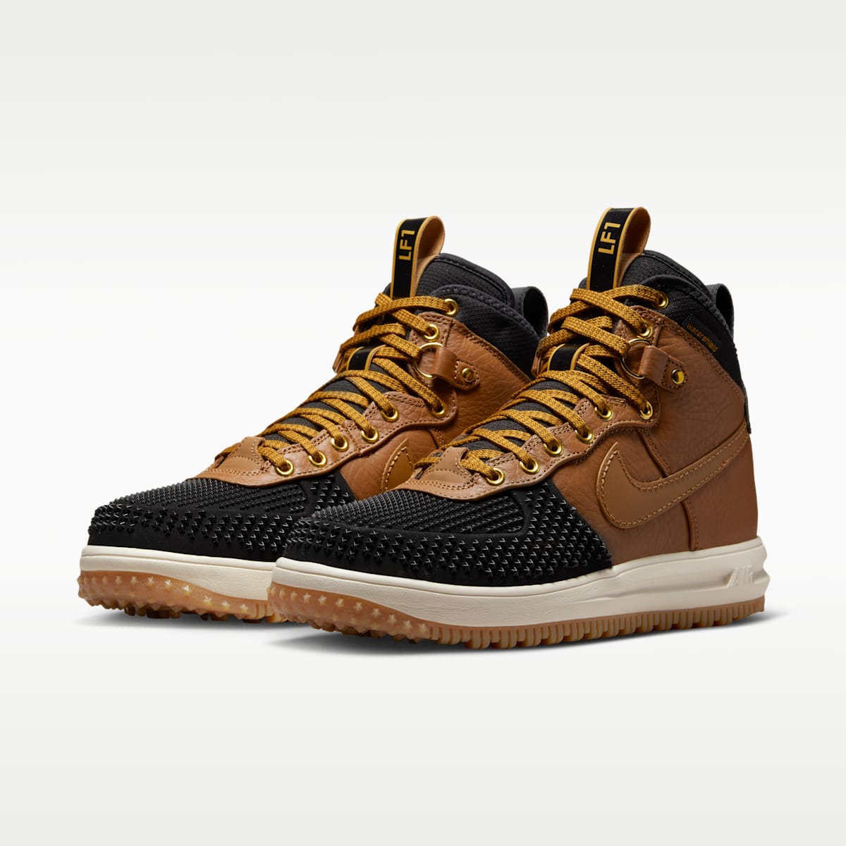 Nike Lunar Force 1 Men's Winterized Duckboot - Ale Brown/Black/Goldtone/Ale Brown - Image 5