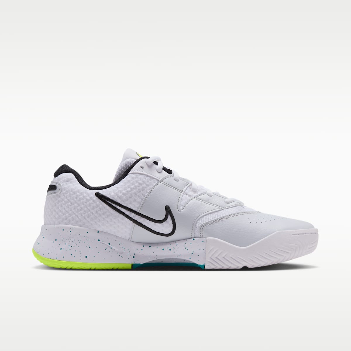 NikeCourt Lite 4 Men's Tennis Shoes - White/Volt/Energy/Black - Image 3