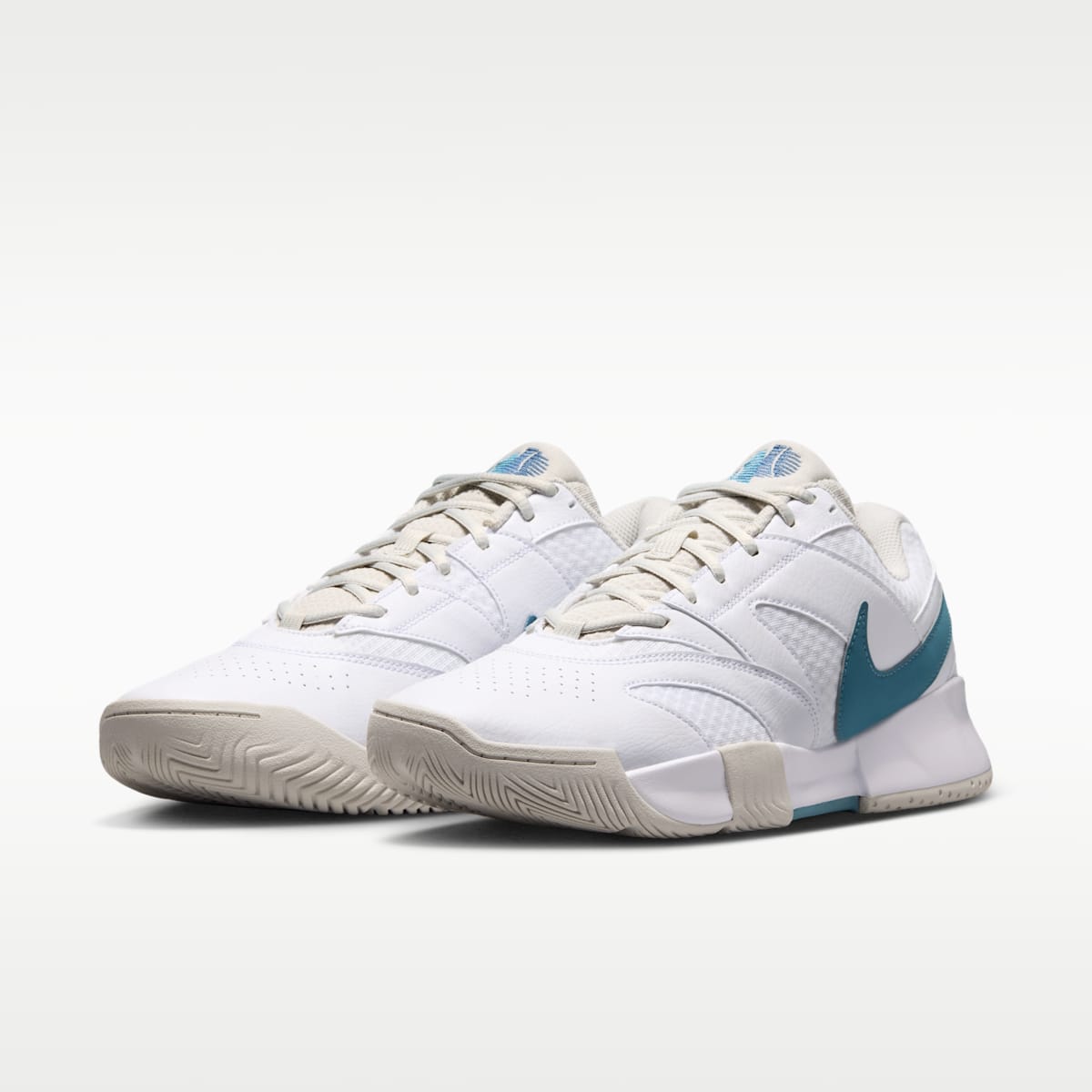 NikeCourt Lite 4 Men's Tennis Shoes - White/Light Bone/New Slate/Smokey Blue - Image 5