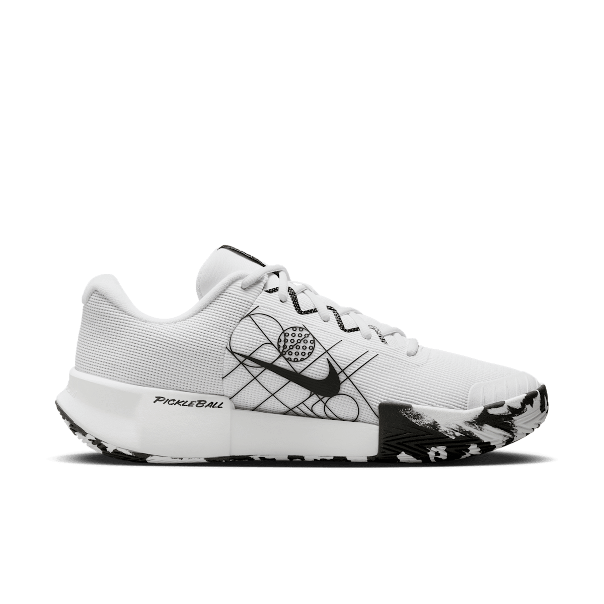 Nike Zoom Challenge Men's Pickleball Shoes - White/Black/White - Image 3