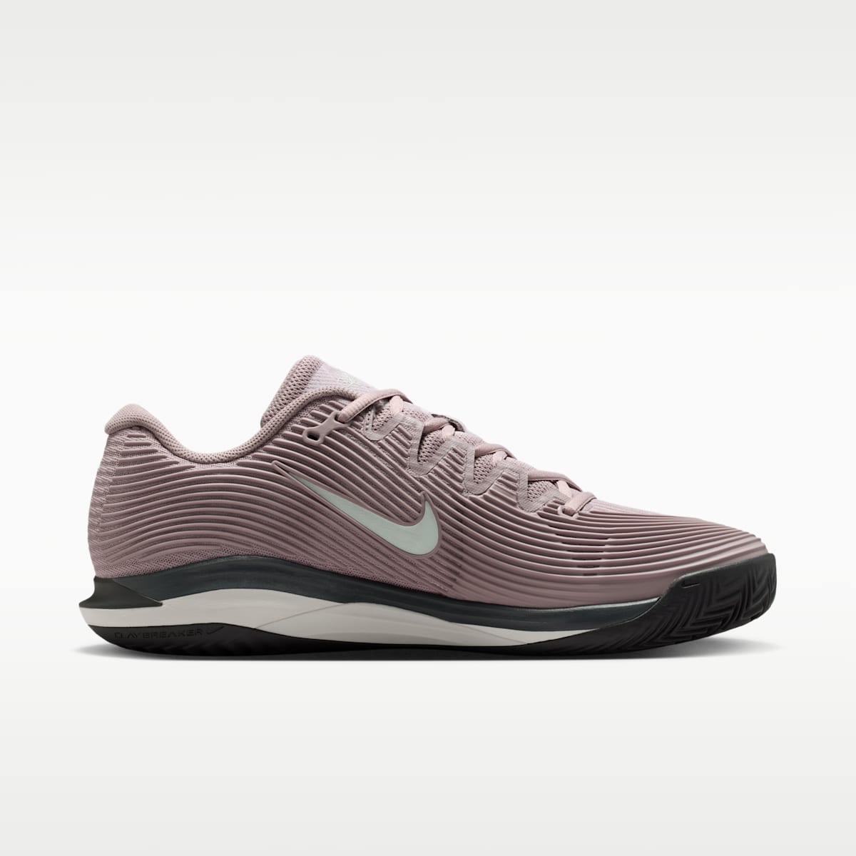Nike Zoom Vapor 12 PRM Men's Clay Court Tennis Shoes - Light Violet Ore/Anthracite/Vast Grey/Barely Green - Image 3