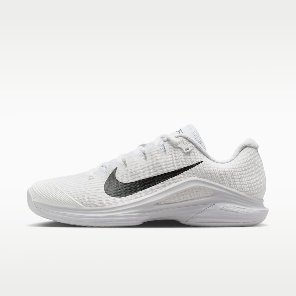 Nike Vapor 12 Men's Hard Court Tennis Shoes - White/Summit White/Black - Image 1