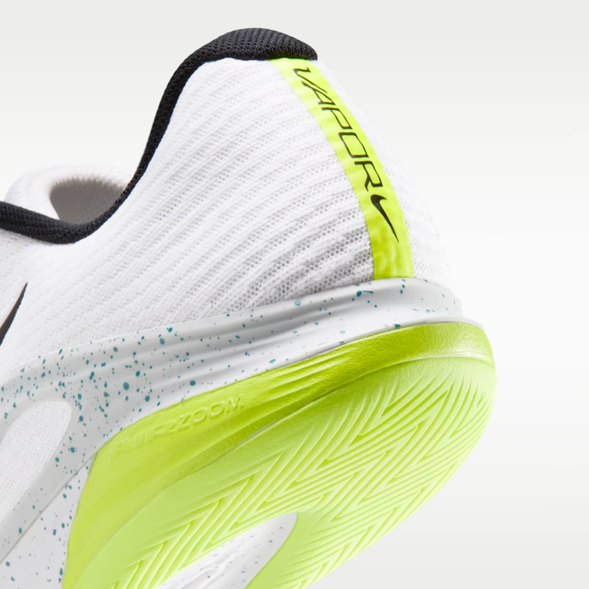 Nike Vapor 12 Men's Hard Court Tennis Shoes - White/Volt/Energy/Black - Image 8