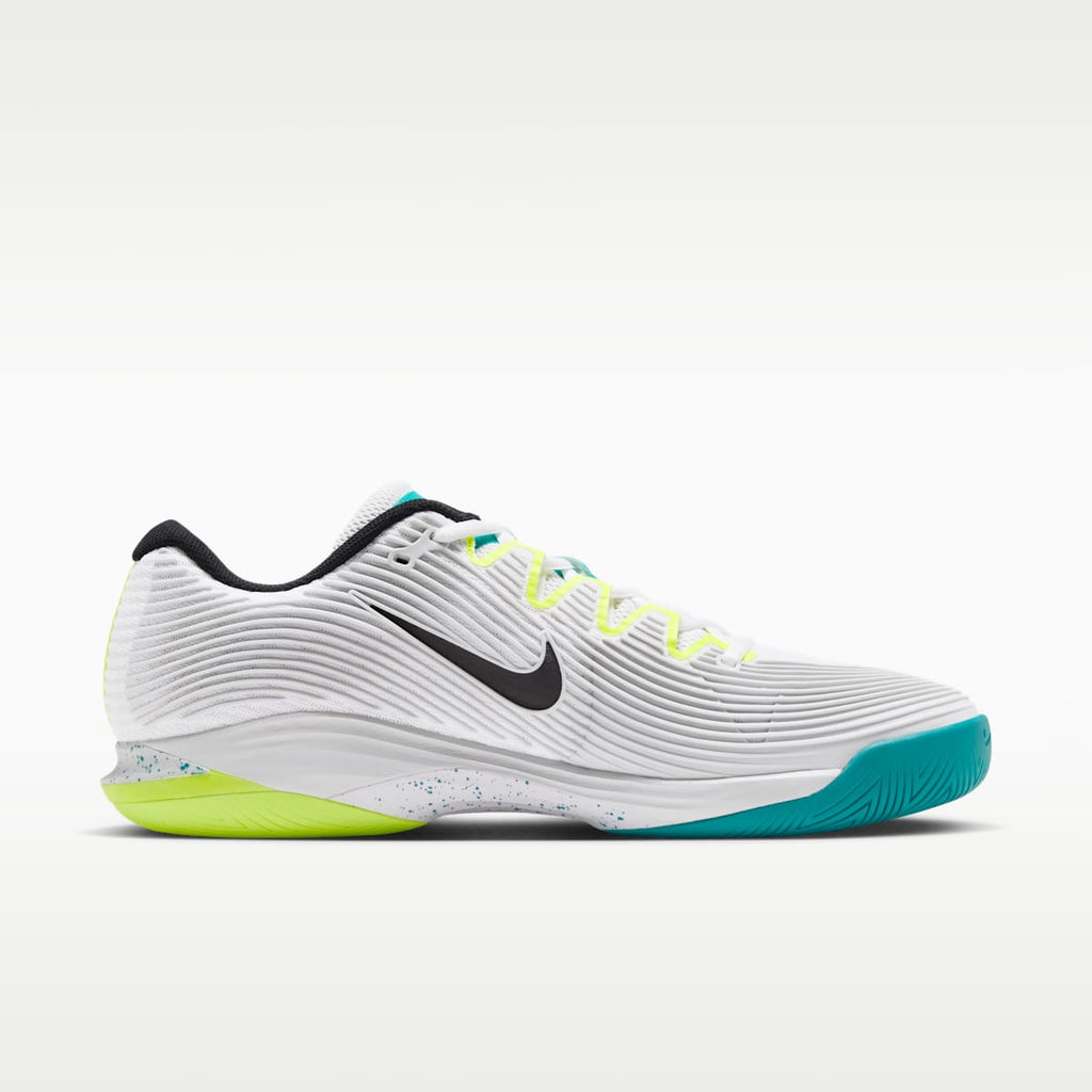 Nike Vapor 12 Men's Hard Court Tennis Shoes - White/Volt/Energy/Black - Image 3