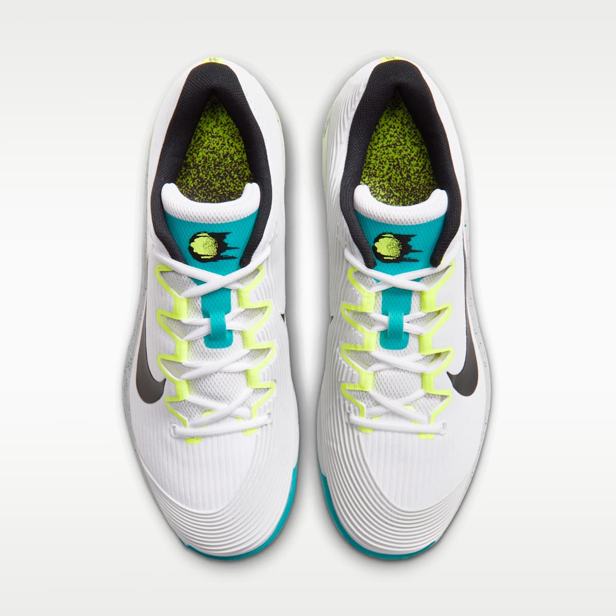 Nike Vapor 12 Men's Hard Court Tennis Shoes - White/Volt/Energy/Black - Image 4