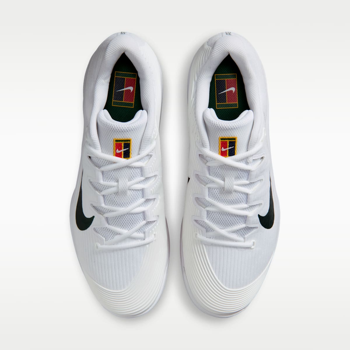Nike Zoom Vapor 12 PRM Men's Hard Court Tennis Shoes - White/University Gold/University Red/Gorge Green - Image 4