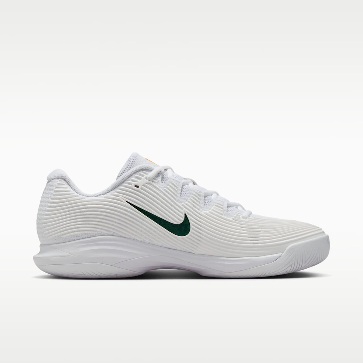 Nike Zoom Vapor 12 PRM Men's Hard Court Tennis Shoes - White/University Gold/University Red/Gorge Green - Image 3