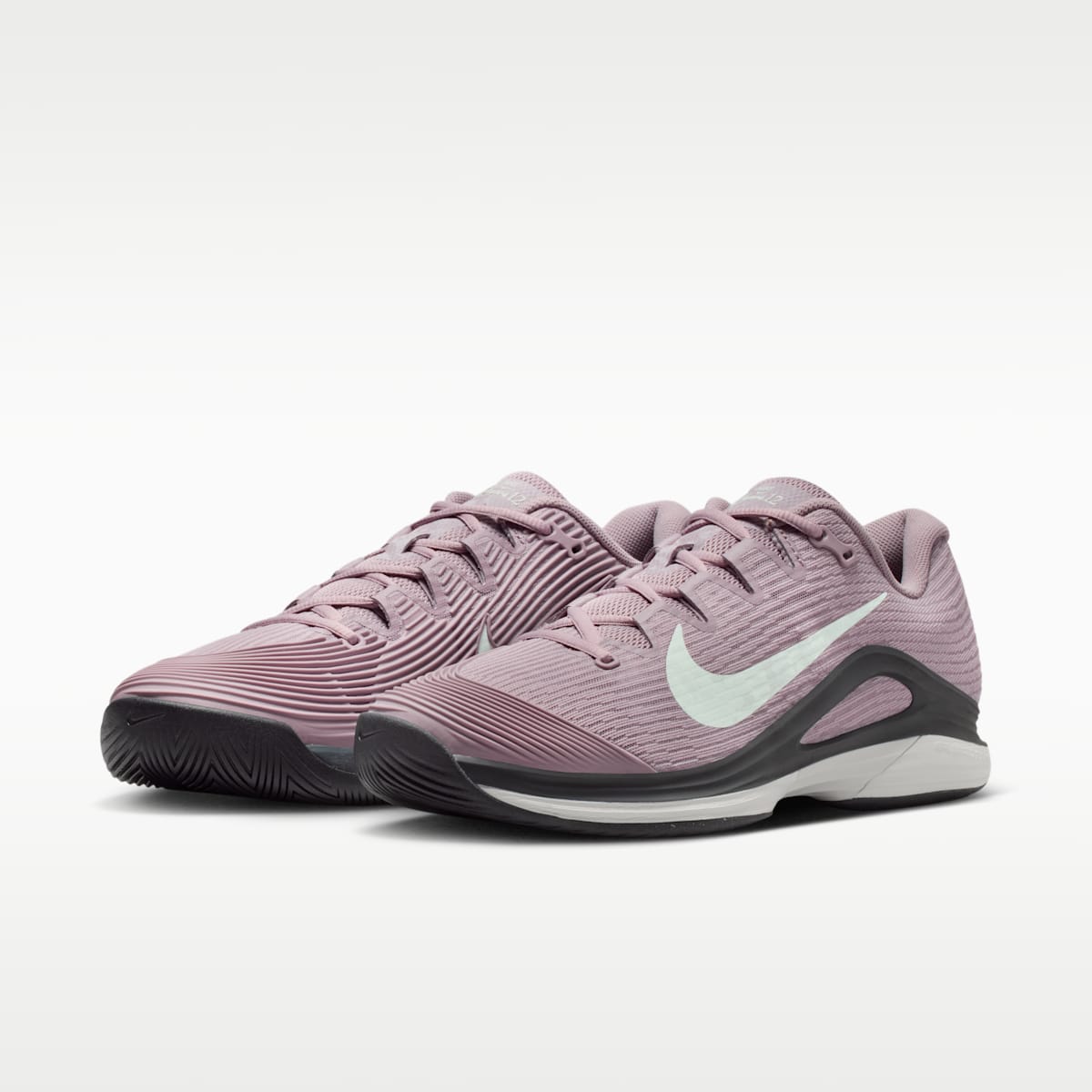 Nike Vapor 12 Men's Hard Court Tennis Shoes - Light Violet Ore/Anthracite/Vast Grey/Barely Green - Image 5
