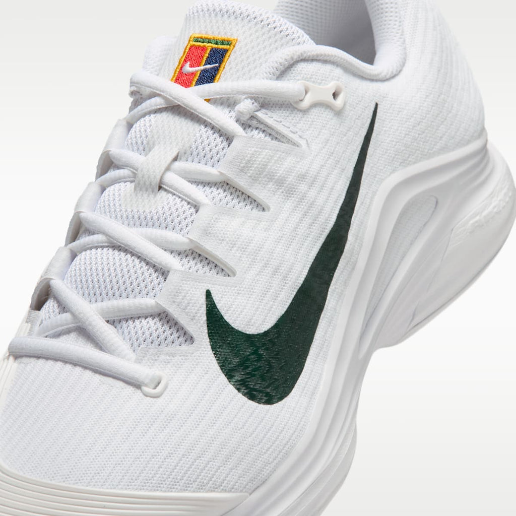 Nike Zoom Vapor 12 PRM Men's Hard Court Tennis Shoes - White/University Gold/University Red/Gorge Green - Image 7