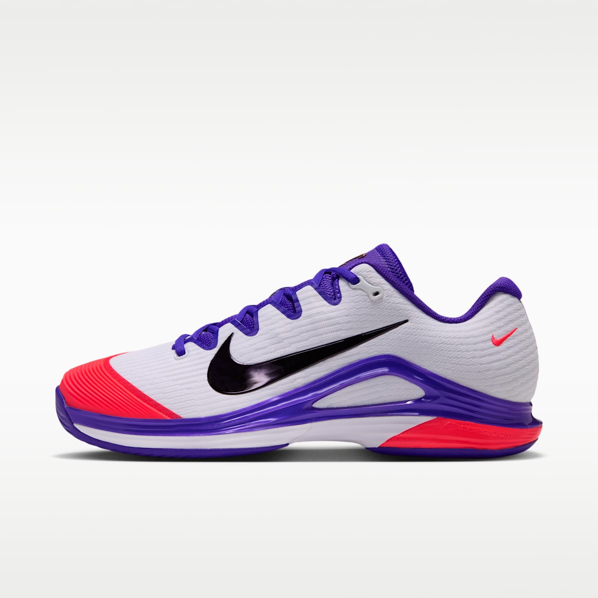 Nike Vapor 12 PRM Men's Hard Court Tennis Shoes - White/Dark Concord/Bright Crimson/Burgundy Ash - Image 1