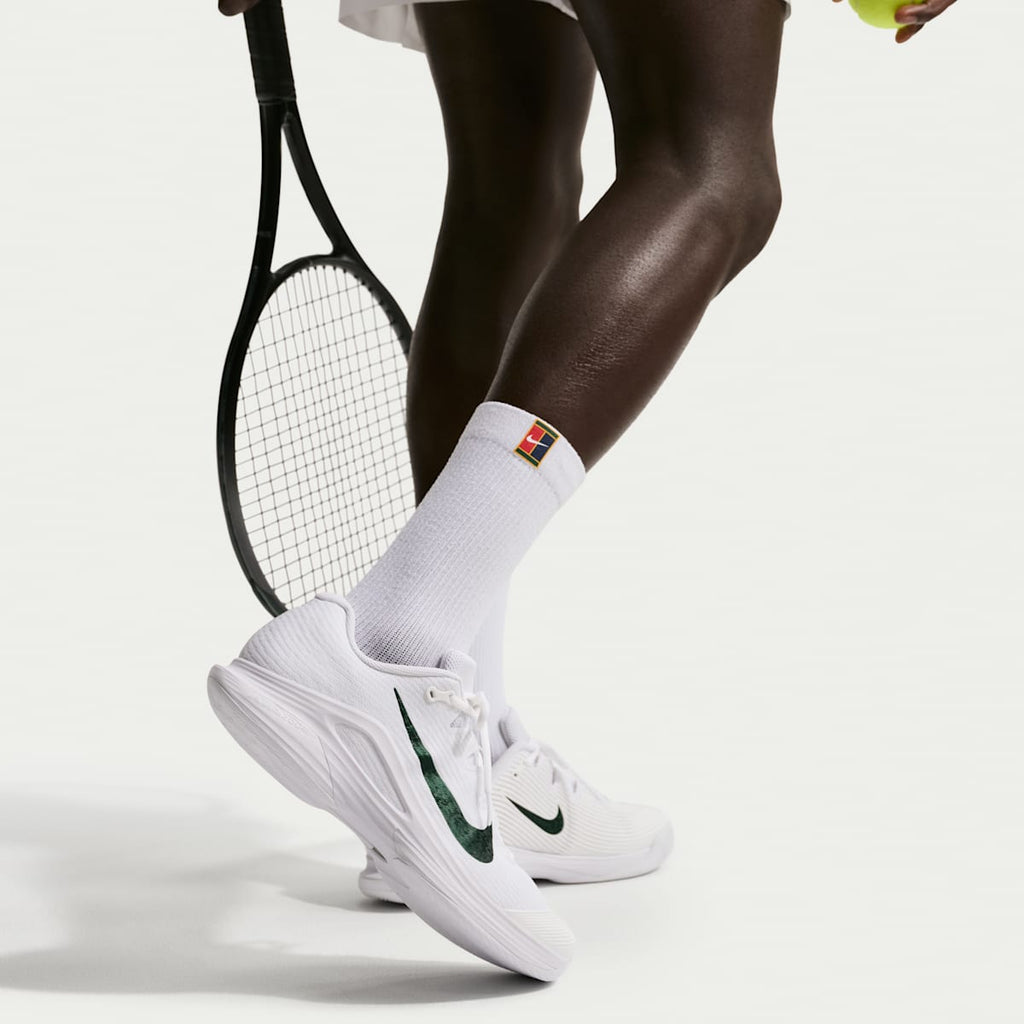 Nike Zoom Vapor 12 PRM Men's Hard Court Tennis Shoes - White/University Gold/University Red/Gorge Green - Image 10
