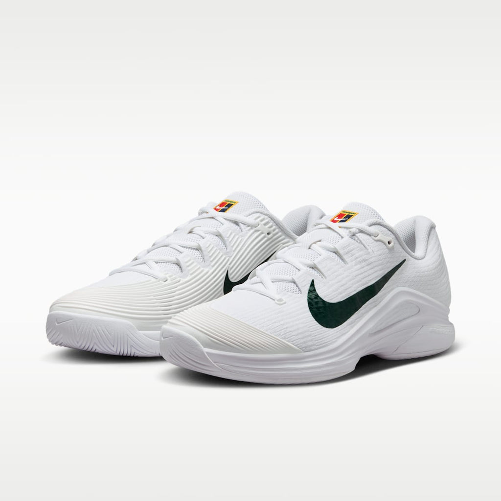 Nike Zoom Vapor 12 PRM Men's Hard Court Tennis Shoes - White/University Gold/University Red/Gorge Green - Image 5