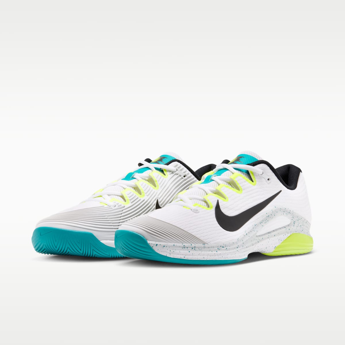 Nike Vapor 12 Men's Hard Court Tennis Shoes - White/Volt/Energy/Black - Image 5