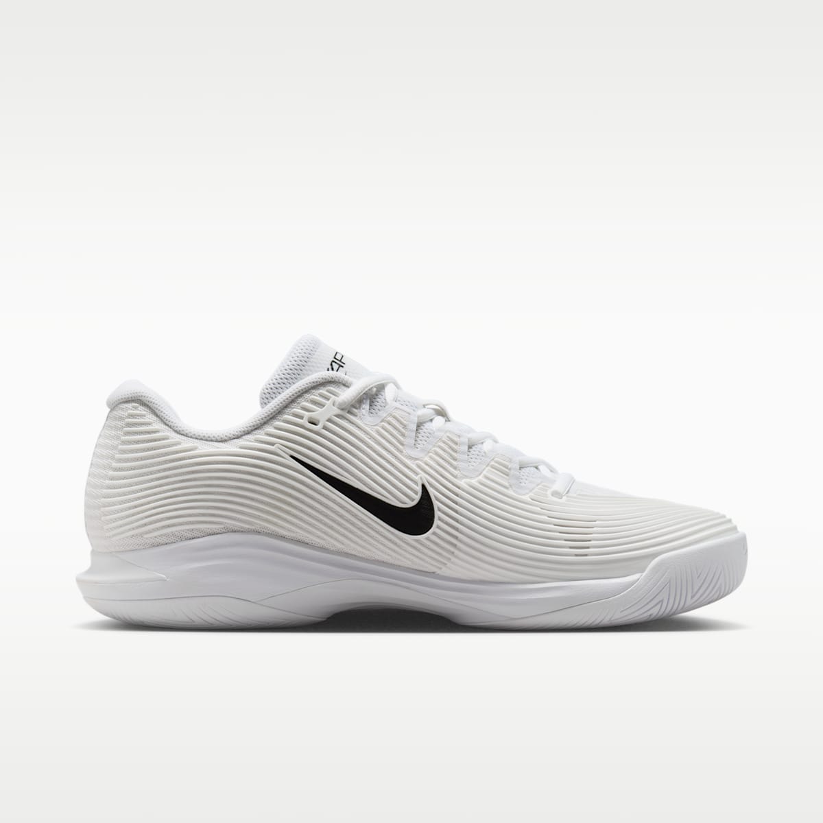 Nike Vapor 12 Men's Hard Court Tennis Shoes - White/Summit White/Black - Image 3