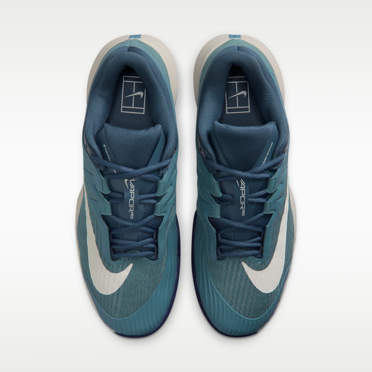 Nike Vapor Pro 3 Men's Hard Court Tennis Shoes - Smokey Blue/Light Bone/New Slate/White - Image 4