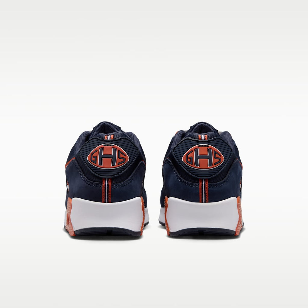 Nike Air Max 90 (Chicago Bears) Men's NFL Shoes - Marine/University Orange/White - Image 6