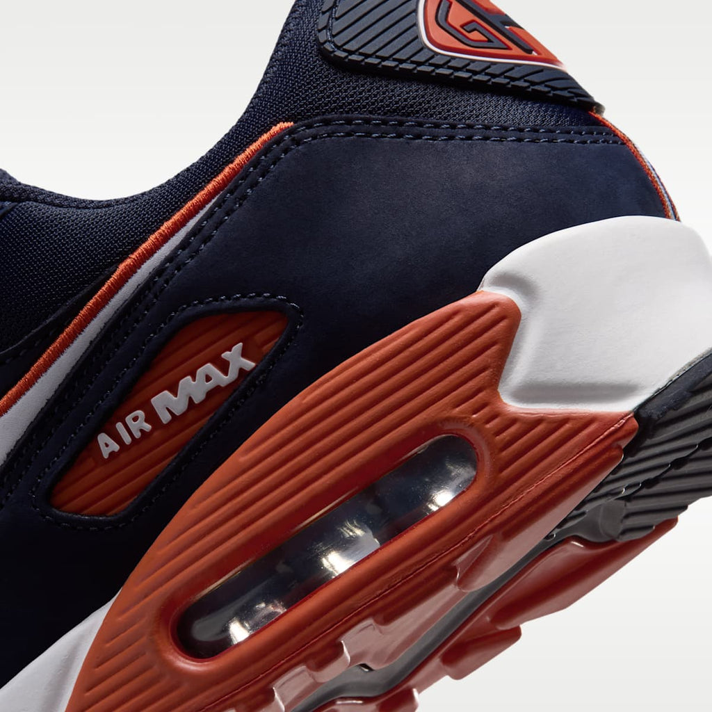 Nike Air Max 90 (Chicago Bears) Men's NFL Shoes - Marine/University Orange/White - Image 8