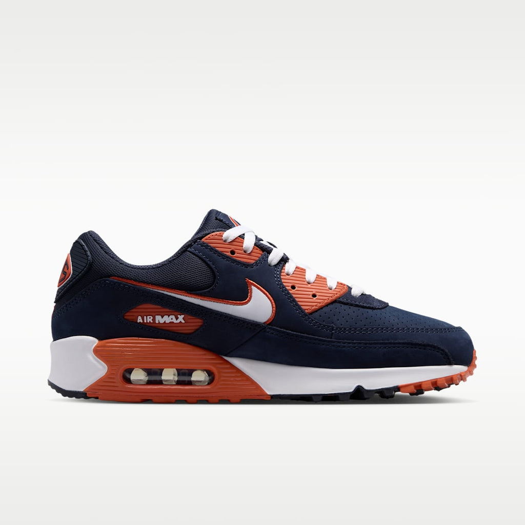 Nike Air Max 90 (Chicago Bears) Men's NFL Shoes - Marine/University Orange/White - Image 3