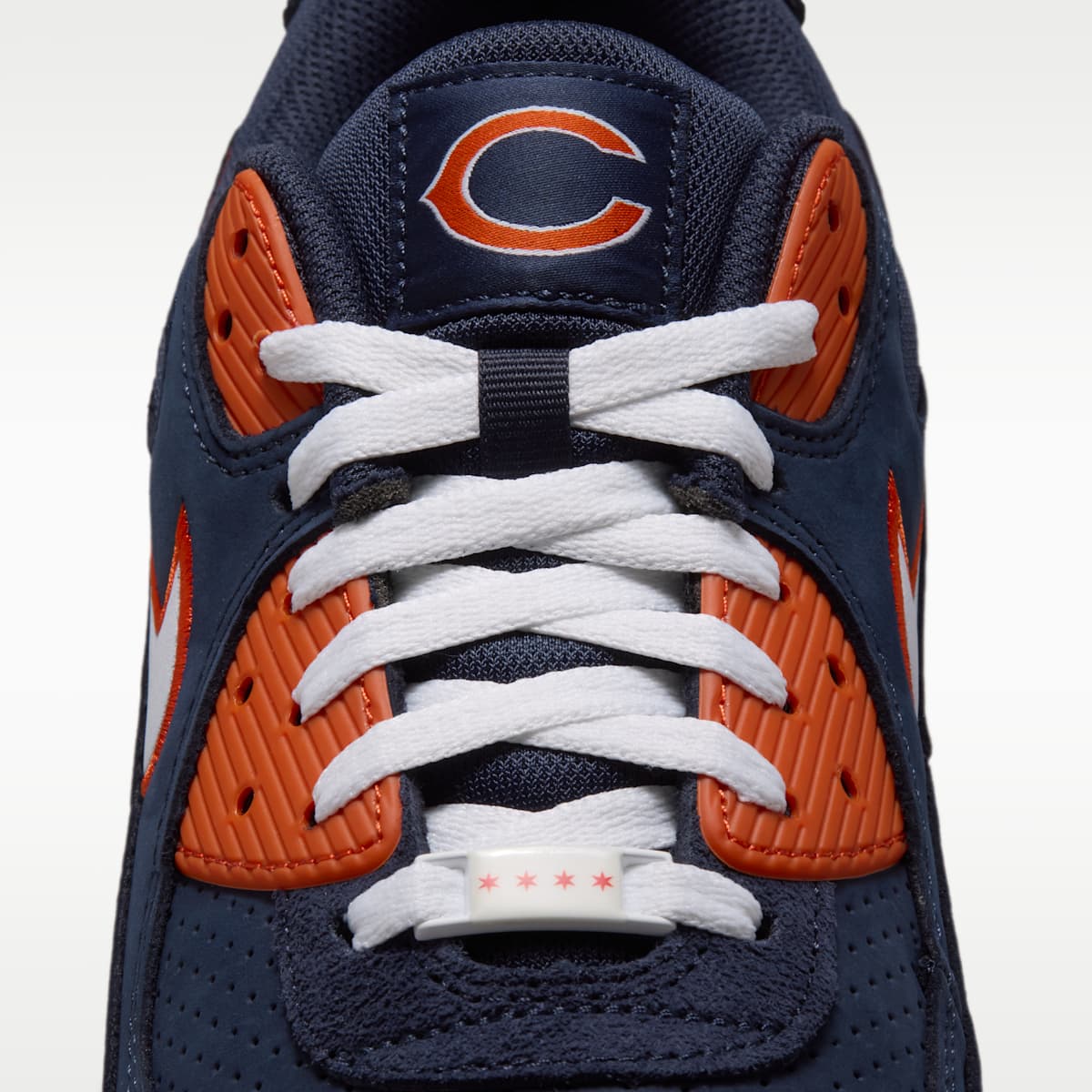 Nike Air Max 90 (Chicago Bears) Men's NFL Shoes - Marine/University Orange/White - Image 9