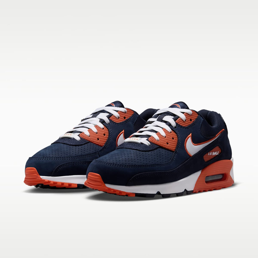 Nike Air Max 90 (Chicago Bears) Men's NFL Shoes - Marine/University Orange/White - Image 5