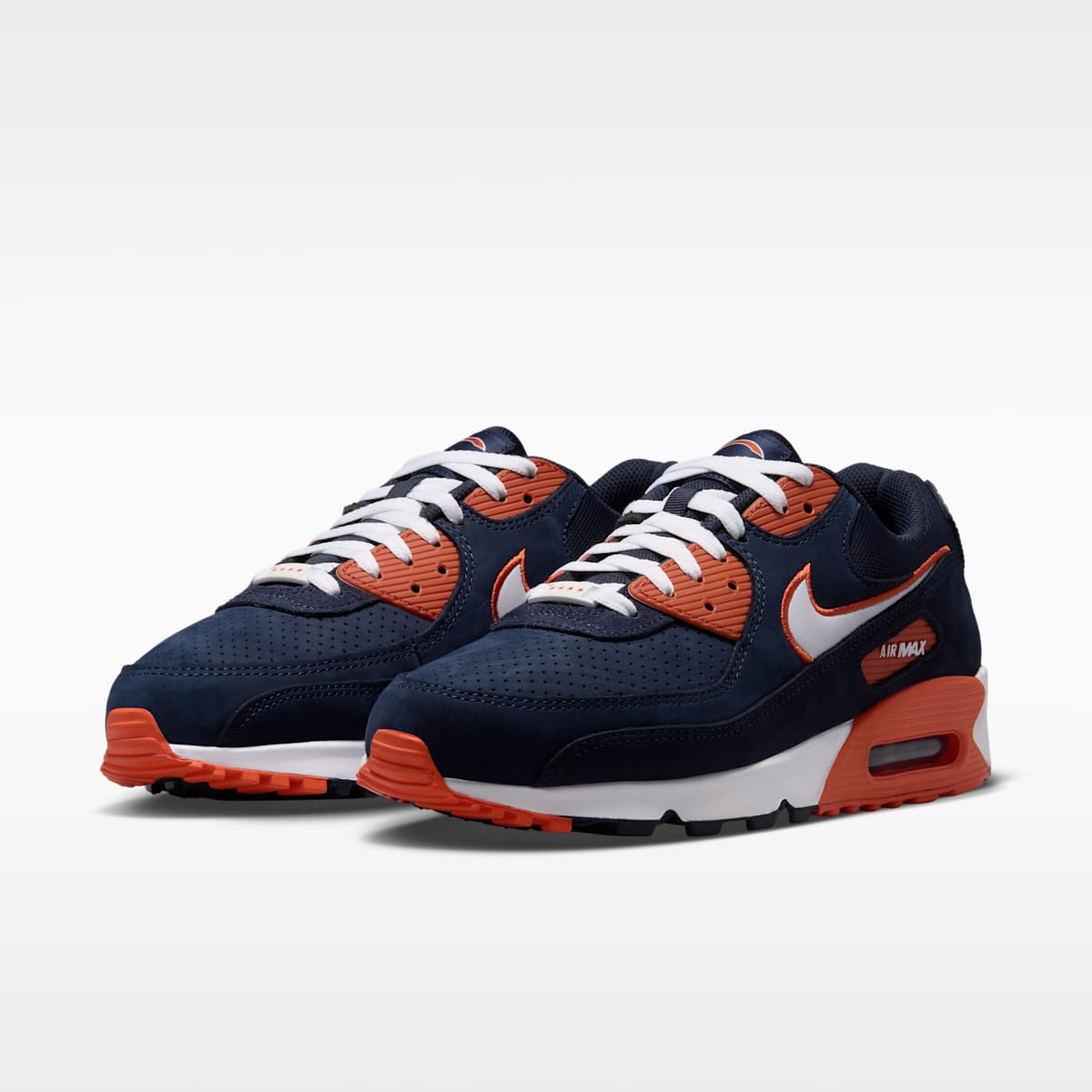 Nike Air Max 90 (Chicago Bears) Men's NFL Shoes - Marine/University Orange/White - Image 5