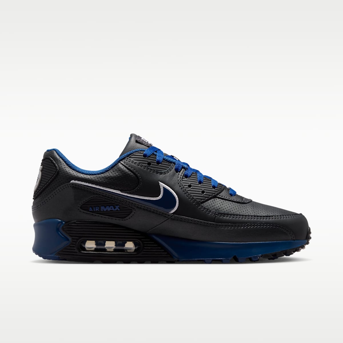Nike Air Max 90 (Indianapolis Colts) Men's NFL Shoes - Anthracite/Gym Blue/Gym Blue - Image 3