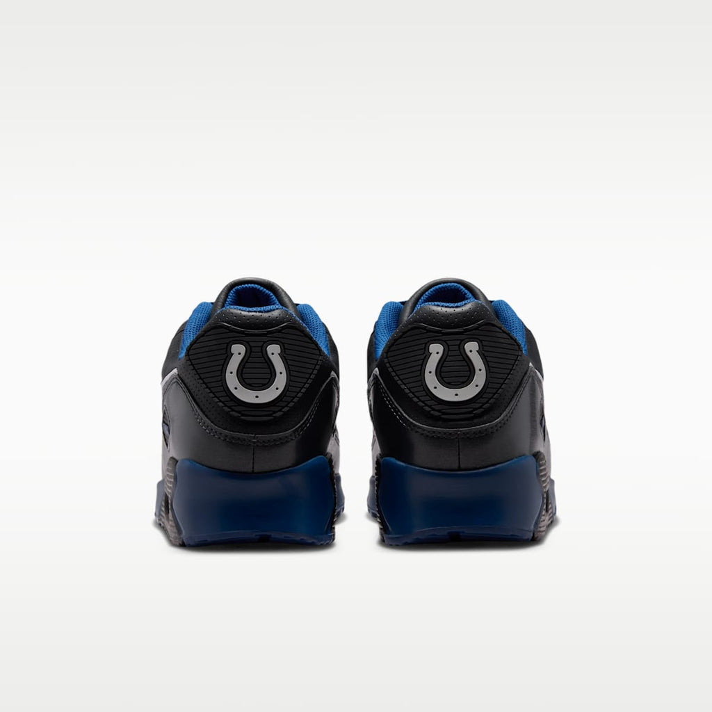 Nike Air Max 90 (Indianapolis Colts) Men's NFL Shoes - Anthracite/Gym Blue/Gym Blue - Image 6