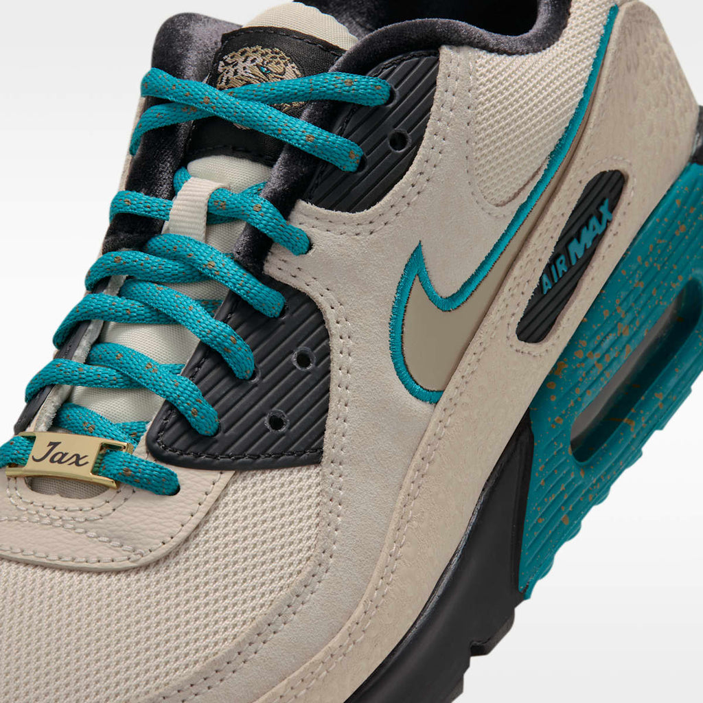 Nike Air Max 90 (Jacksonville Jaguars) Men's NFL Shoes - Natural/Black/Metallic Gold - Image 7