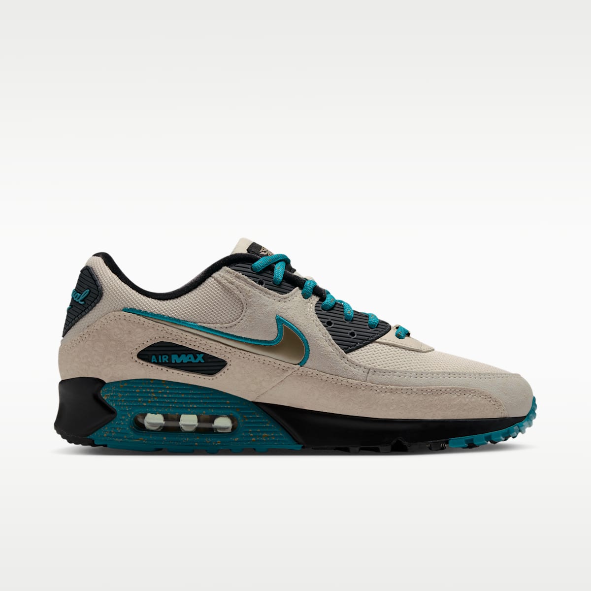 Nike Air Max 90 (Jacksonville Jaguars) Men's NFL Shoes - Natural/Black/Metallic Gold - Image 3