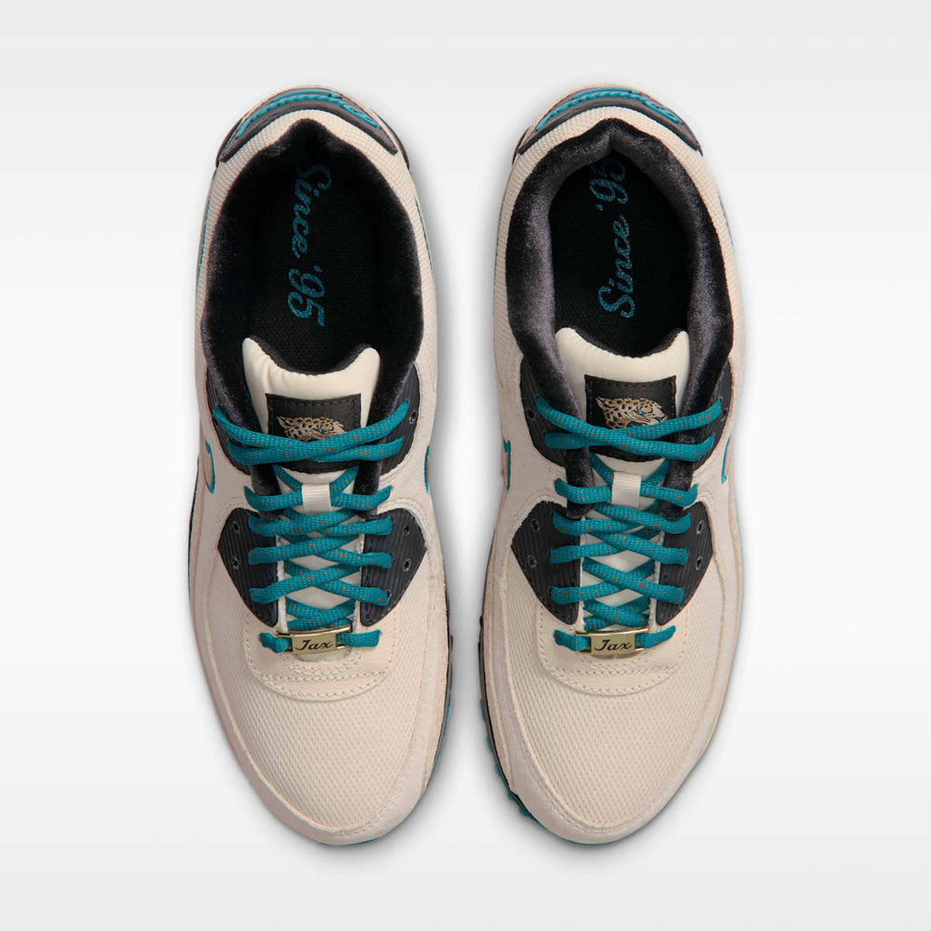 Nike Air Max 90 (Jacksonville Jaguars) Men's NFL Shoes - Natural/Black/Metallic Gold - Image 4