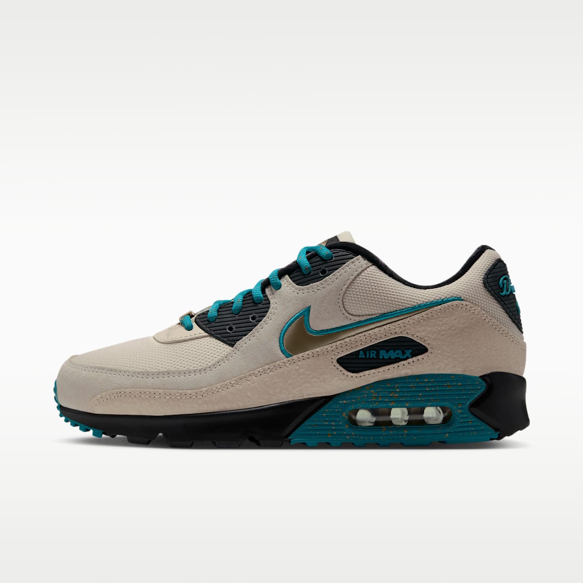 Nike Air Max 90 (Jacksonville Jaguars) Men's NFL Shoes - Natural/Black/Metallic Gold - Image 1