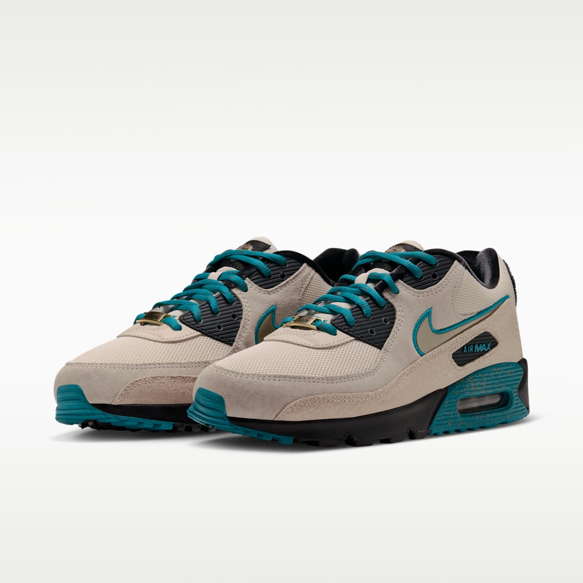 Nike Air Max 90 (Jacksonville Jaguars) Men's NFL Shoes - Natural/Black/Metallic Gold - Image 5