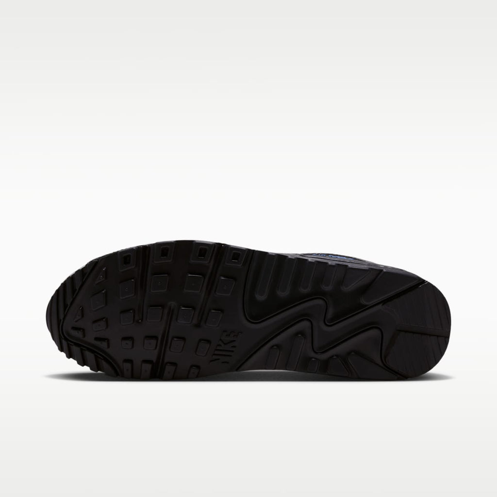 Nike Air Max 90 (Detroit Lions) Men's NFL Shoes - Field Silver/Black/Blue Spark - Image 2