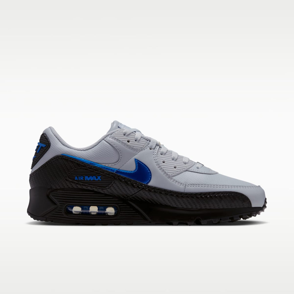 Nike Air Max 90 (Detroit Lions) Men's NFL Shoes - Field Silver/Black/Blue Spark - Image 3