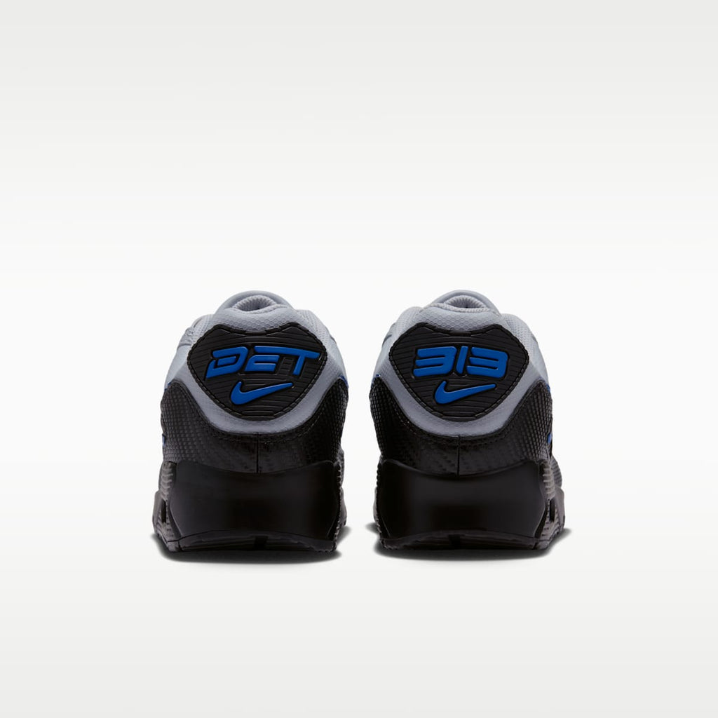 Nike Air Max 90 (Detroit Lions) Men's NFL Shoes - Field Silver/Black/Blue Spark - Image 6