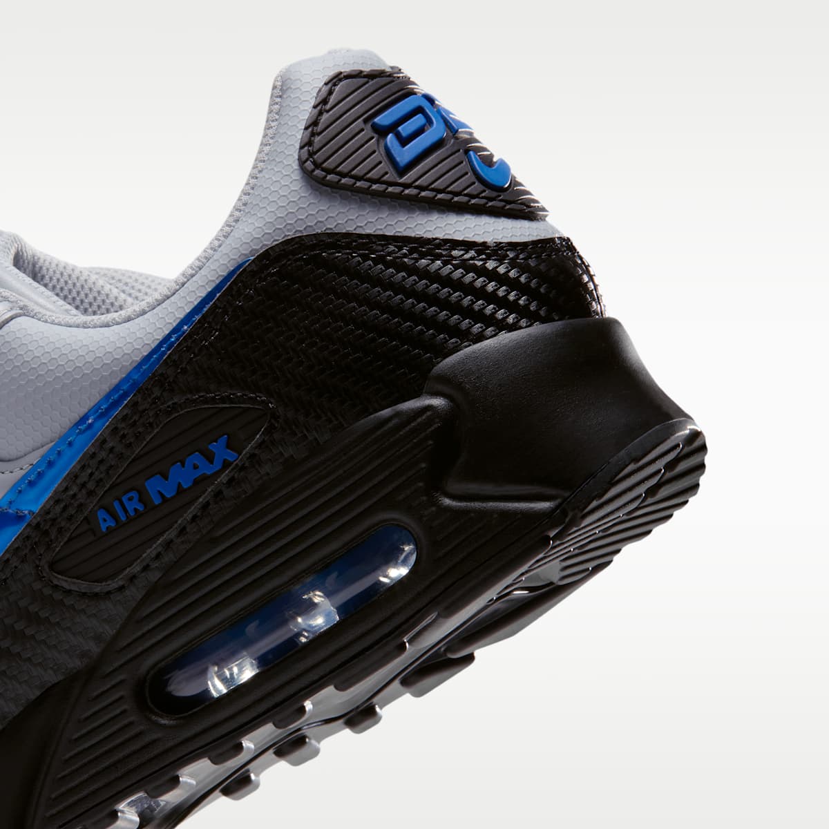 Nike Air Max 90 (Detroit Lions) Men's NFL Shoes - Field Silver/Black/Blue Spark - Image 8