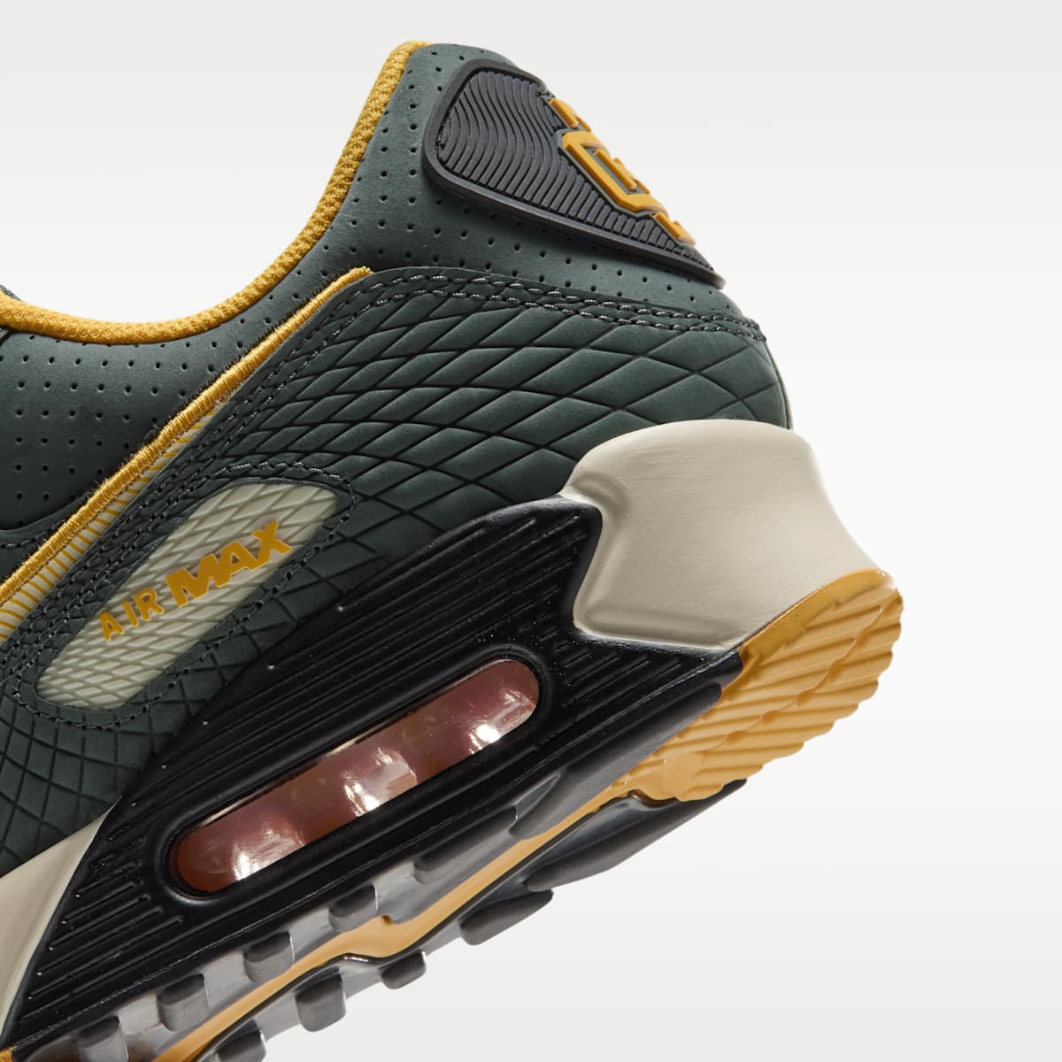 Nike Air Max 90 (Green Bay Packers) Men's NFL Shoes - Vintage Green/University Gold/Black/Alabaster - Image 8