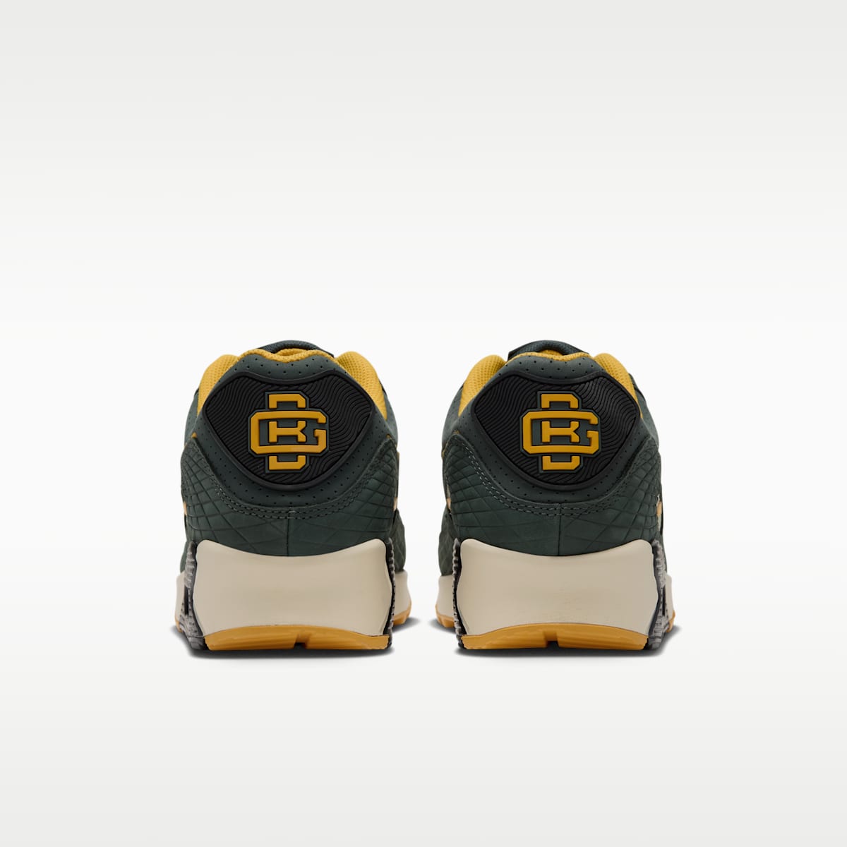 Nike Air Max 90 (Green Bay Packers) Men's NFL Shoes - Vintage Green/University Gold/Black/Alabaster - Image 6