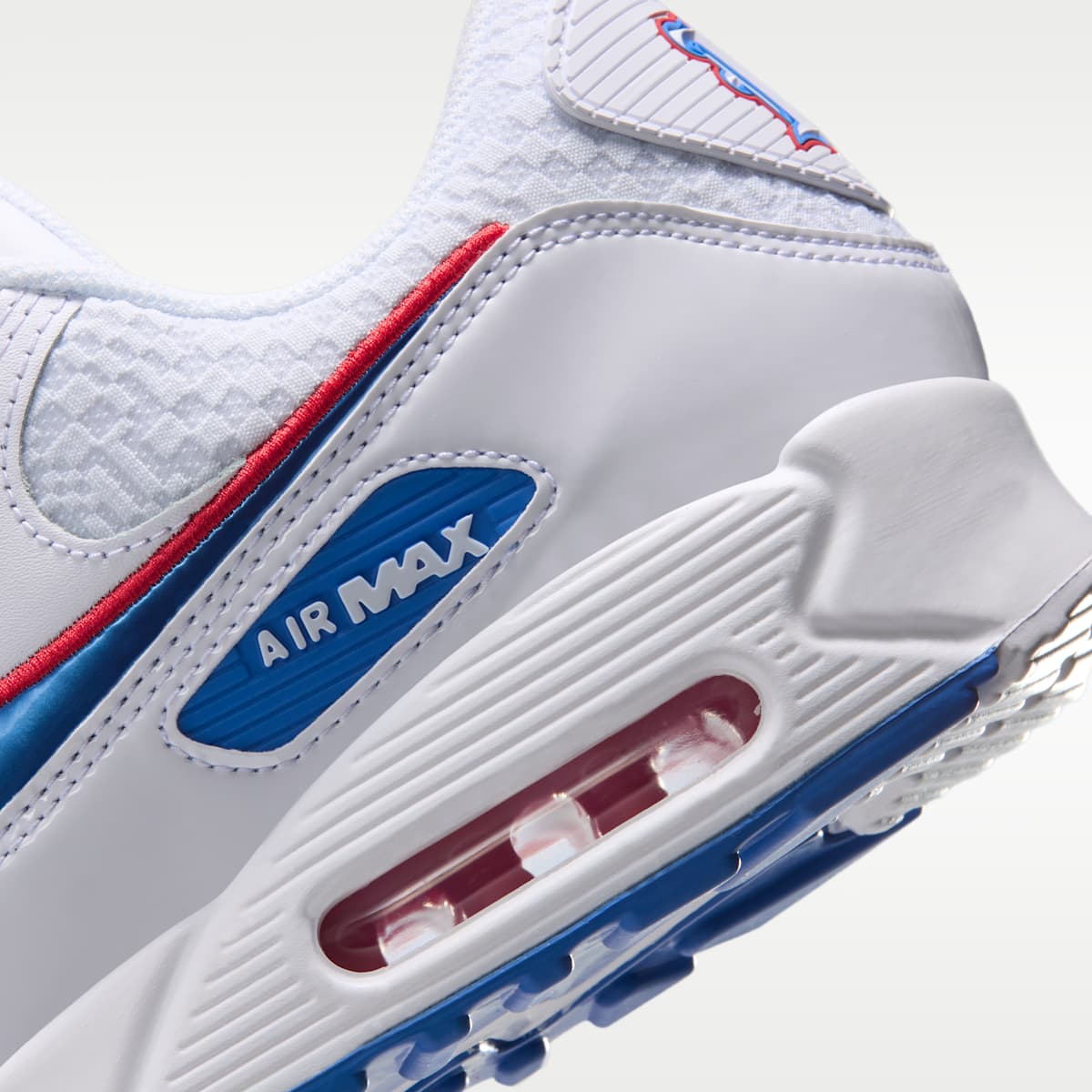 Nike Air Max 90 (Houston Texans) Men's NFL Shoes - White/White/Italy Blue - Image 8