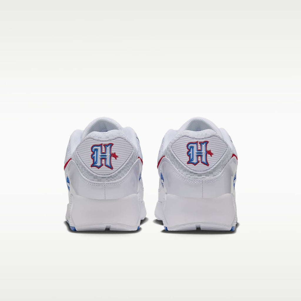 Nike Air Max 90 (Houston Texans) Men's NFL Shoes - White/White/Italy Blue - Image 6