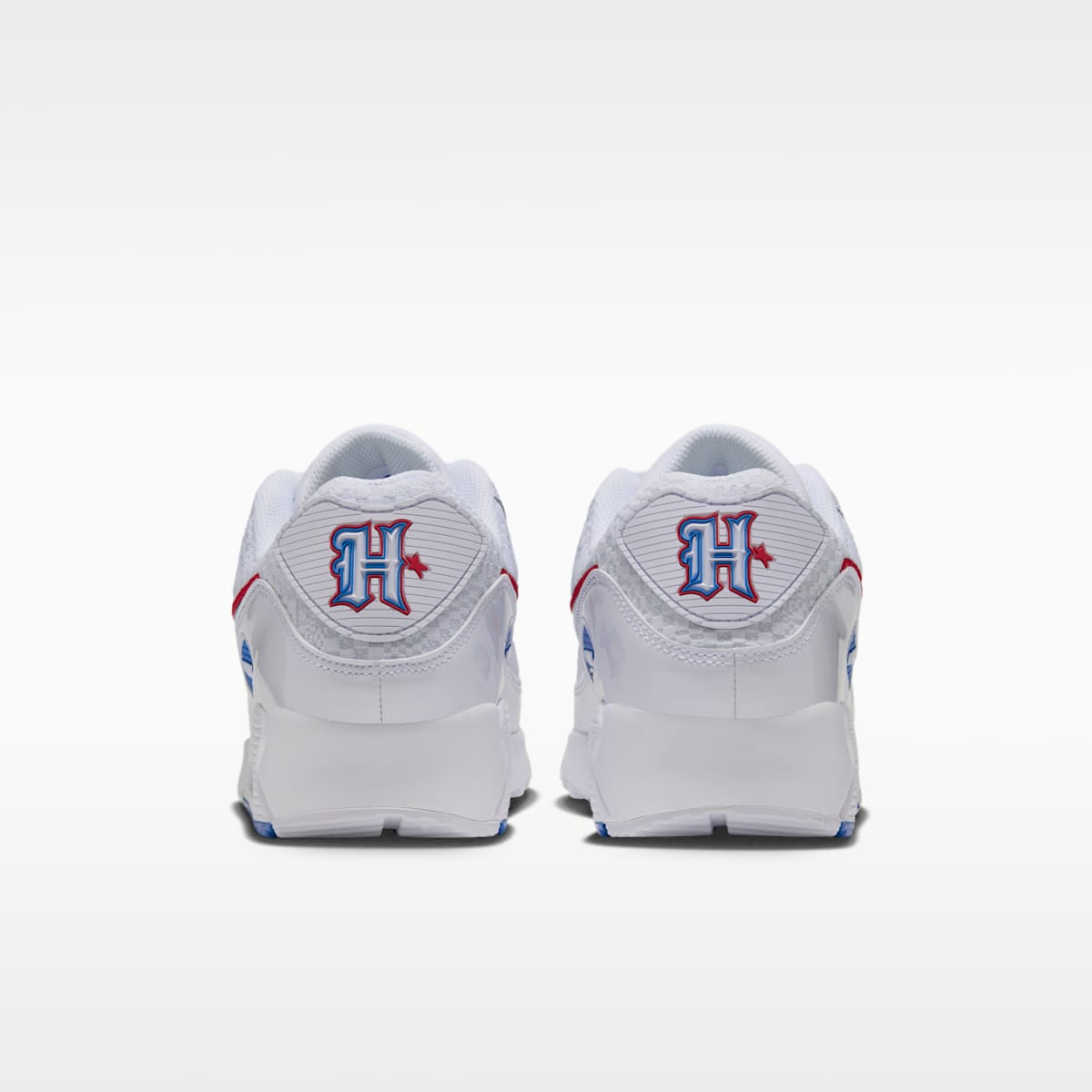Nike Air Max 90 (Houston Texans) Men's NFL Shoes - White/White/Italy Blue - Image 6