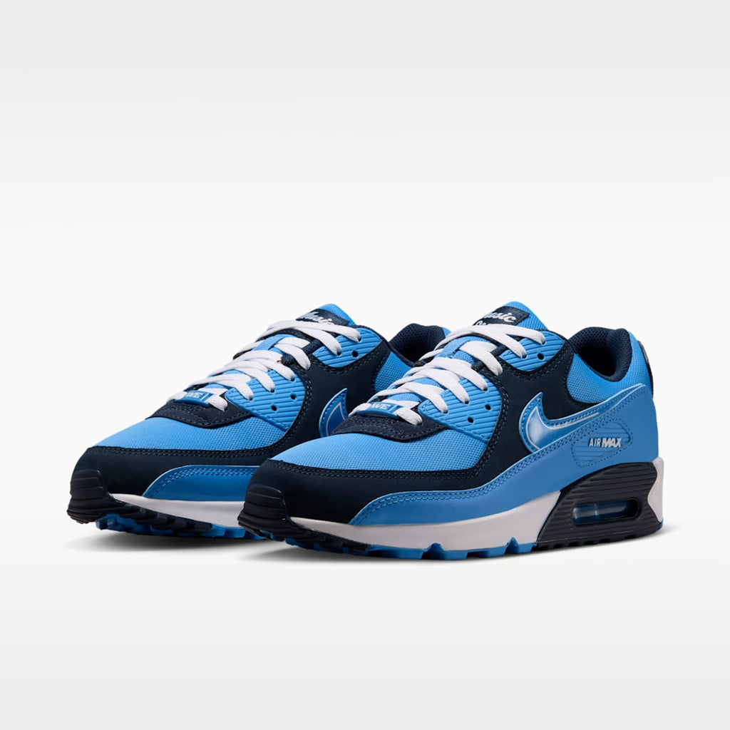 Nike Air Max 90 (Tennessee Titans) Men's NFL Shoes - Coast/College Navy/White - Image 5