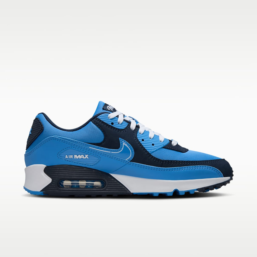 Nike Air Max 90 (Tennessee Titans) Men's NFL Shoes - Coast/College Navy/White - Image 3